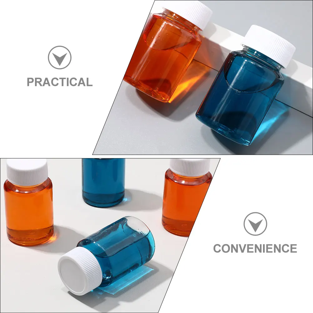 

Small Drink Bottles Plastic Beverage Containers Clear Juice Milk Yogurt Bottles Portable Leak-Proof Lidded for Work Lunch//