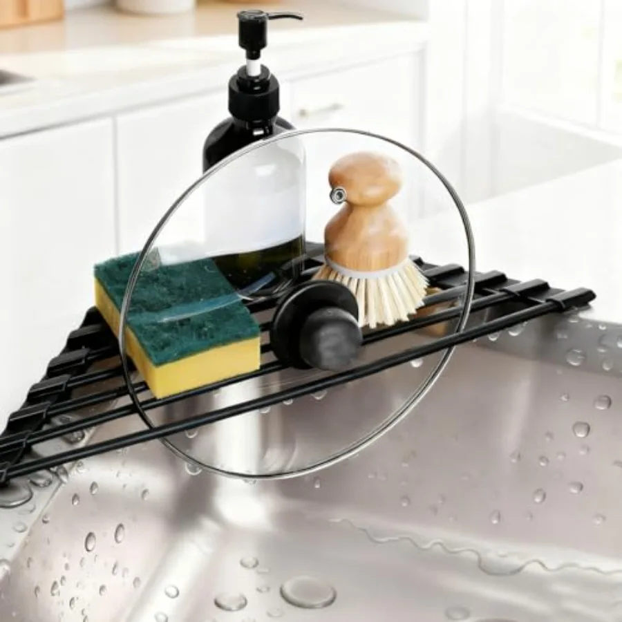 Foldable Triangle Roll Up Dish Drying Rack