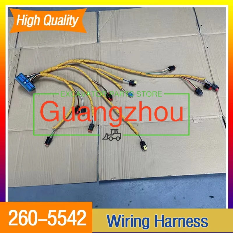 for CAT C6.6 Engine 323D E323D 320D 321D 323D 260-5542 2605542 Engine Wiring Harness Higher Quality Excavator Parts New