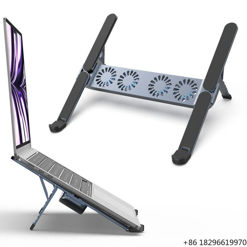 OEM Ergonomic Adjustable Foldable Multi‑Angle 360 Degree Rotating Aluminum Alloy Portable Laptop Cooling Stand Riser