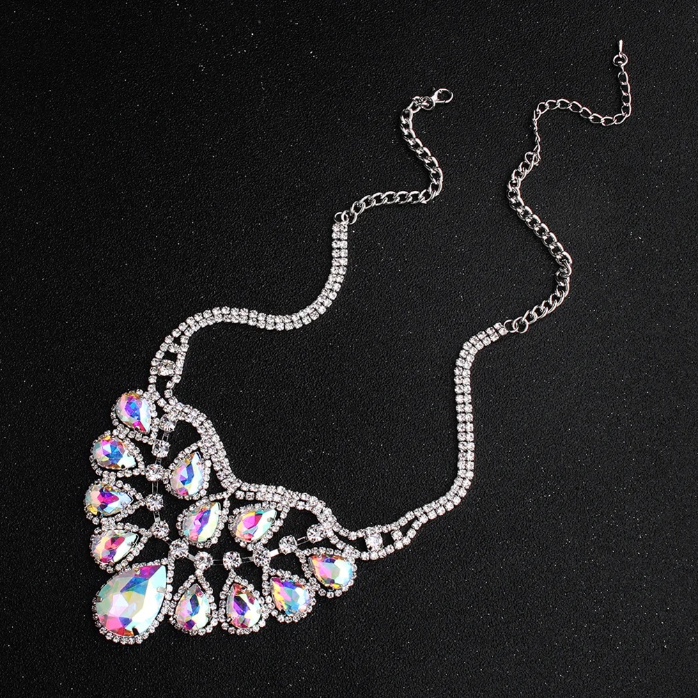 

1Pcs Clavicle Chain for Women Rhinestone Design Delicate Neck Ring Wedding Party Necklace Daily Wear Elegant Neck Adornment