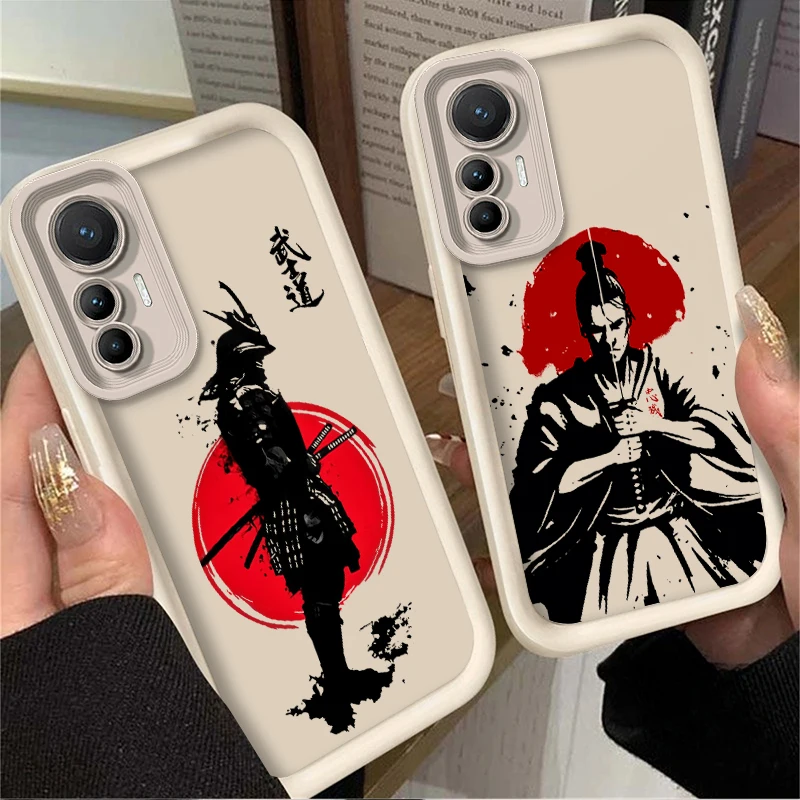 اليابان شبح الوجه الساموراي قضية الهاتف ل Xiaomi Poco F7 F6 F5 F4 F3 M5s C65 C75 C71 X7 X6 X5 X4 GT X3 NFC M7 M6 Pro 4G 5G غطاء
