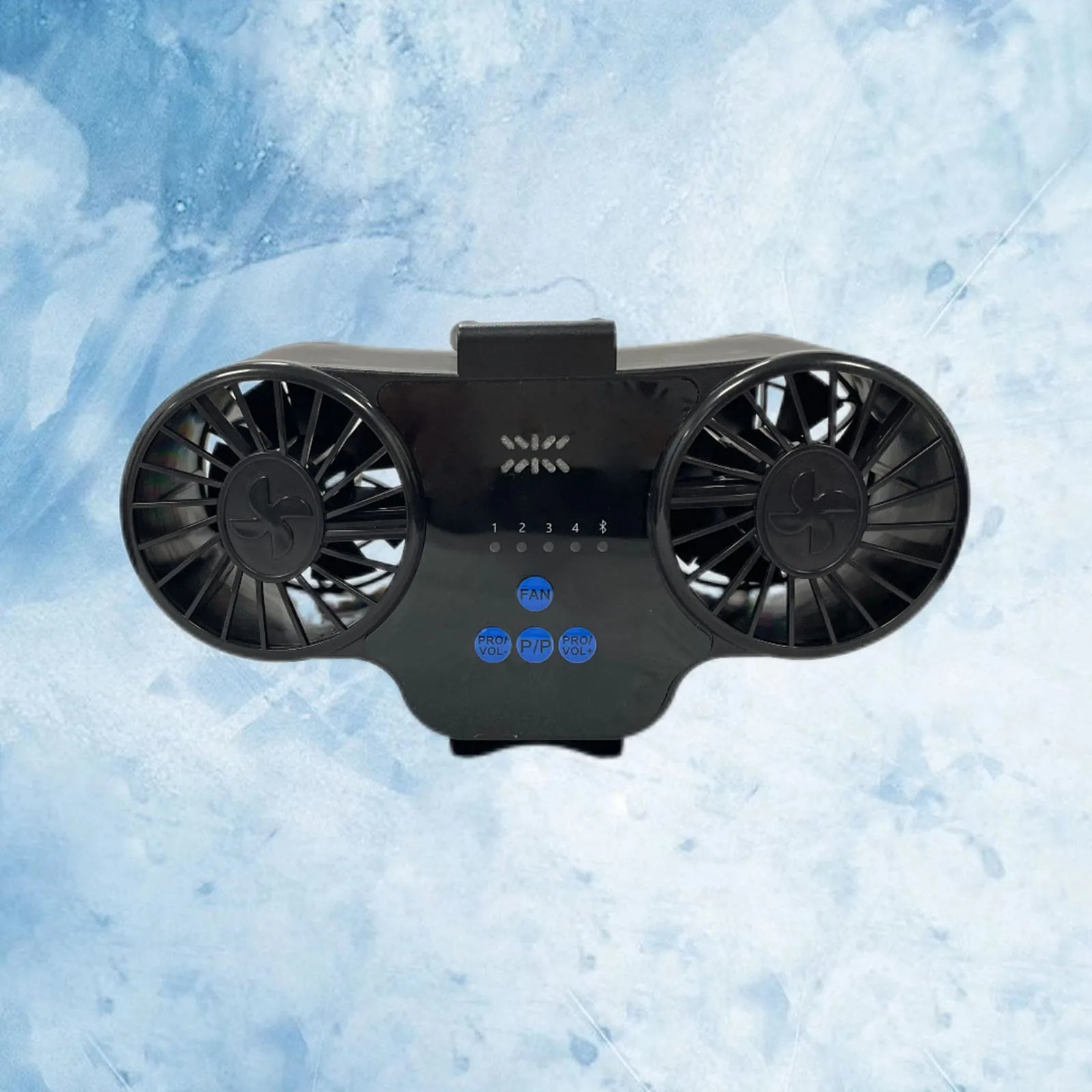 Ventola con Clip in vita multifunzione a 4 velocità con altoparlante ventola di raffreddamento portatile ventola da cintura per campeggio viaggi in ufficio pesca all'aperto