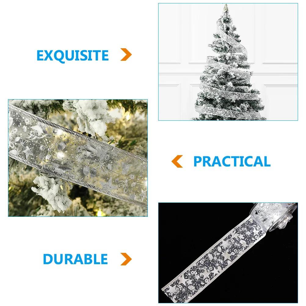 

Christmas Tree Light Ribbon Red LED Lights Decoration Gold Decorations for Post