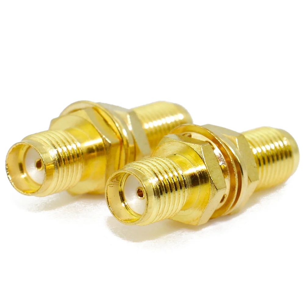 SMA Female to SMA Female Jack nut bulkhead in series RF Connector Straight Coaxial Converter Adapter Panel Mount Connectors