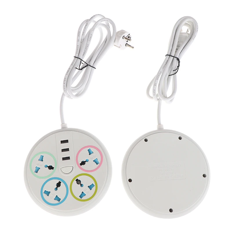 New EU US Plug 2/3Pin Universal Power Strip TypeC 2 USB Port 4 Way Outlet Extension Power Socket Charge Electrical Socket