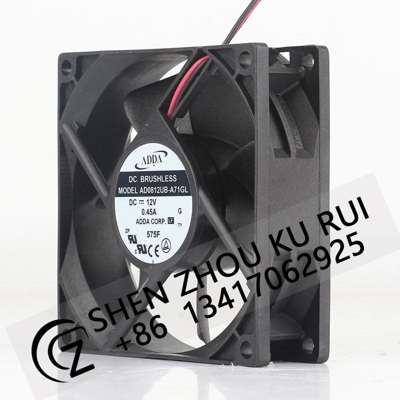 ADDA High air volume 5V 24V 48V DC 12V 0.45A AC EC 8025 80X80X25MM 8CM dual ball axial flow AD0812UB-A71GL cooling fan