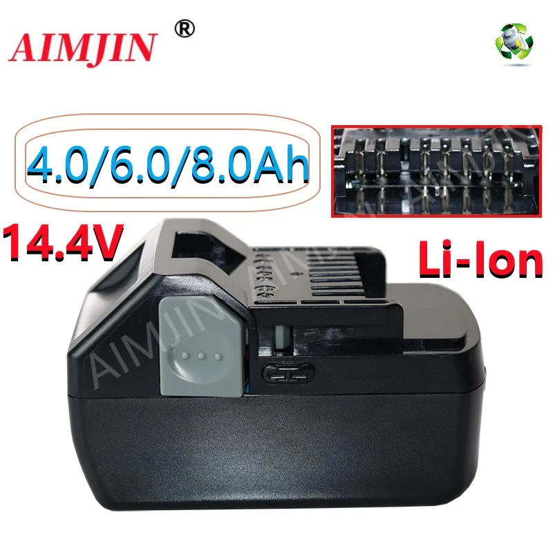 14.4v Battery For HITACHI BSL1415 BSL1430 CD14DSL DH14DSL DS14DSL 329901 Cordless Drill Rechargeble Power Tool 4.0Ah Battery