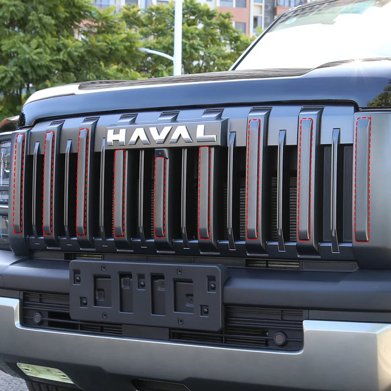 

Защитная накладка на решетку радиатора для Haval V7 Raptor 2025, декоративная отделка из АБС-пластика, аксессуары для экстерьера автомобиля, декоративная полоса на переднюю решетку