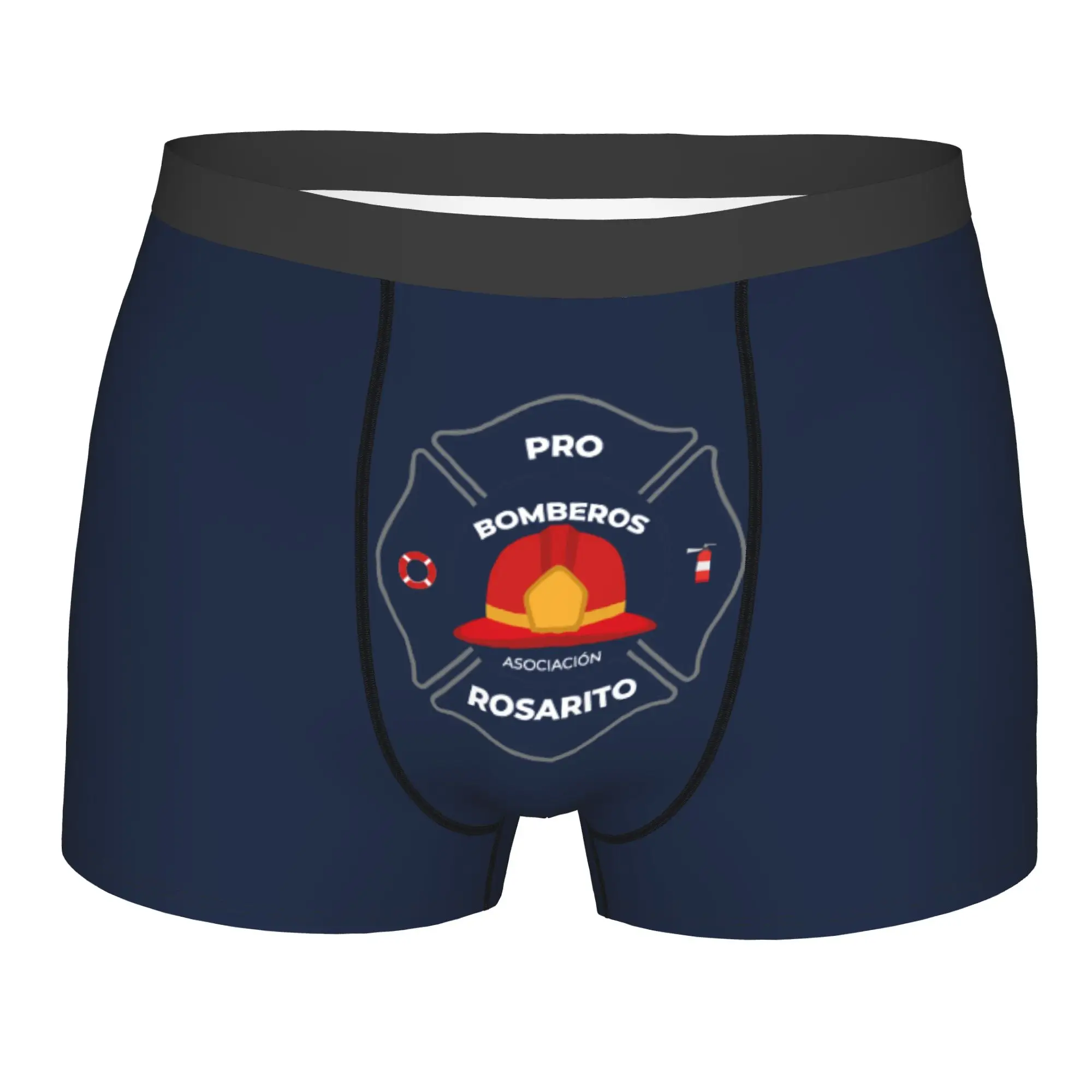 Custom Bomberos Firefighter Underwear Men Stretch Fireman Fire Rescue Boxer Briefs Shorts Panties Soft Underpants For Male