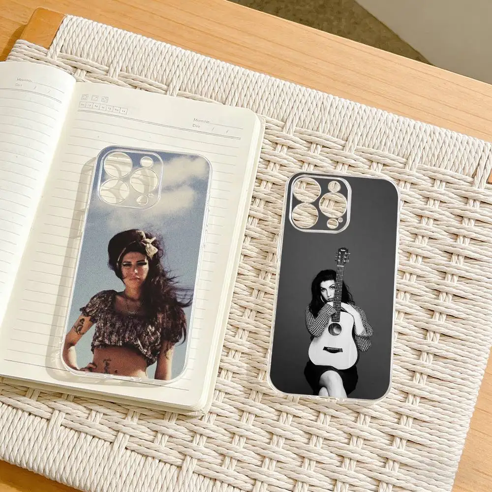 

Amy Winehouse Phone Case For iPhone17,16,15,14,13,12,11 Plus,Pro Max Soft Transparent Cover