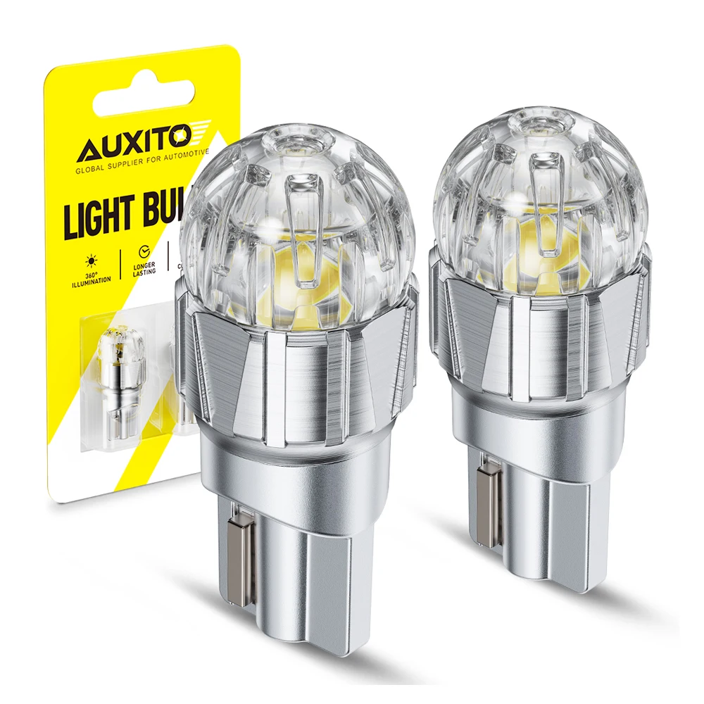 

AUXITO 2Pcs T10 W5W LED Bulbs Canbus Error Free White Red Amber For Car Interior Parking Light Position Lamp Map Dome Lights 12V