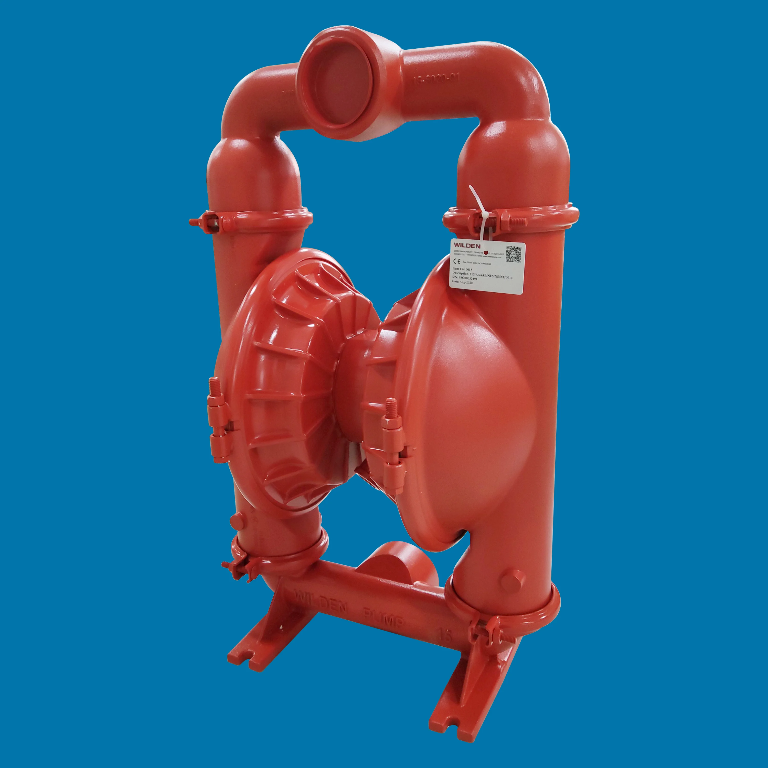 Wilden T15 Aluminum Air Operated Double AODD Pneumatic Diaphragm Pump Neoprene Self-Priming Brass Impeller for Marine Watering
