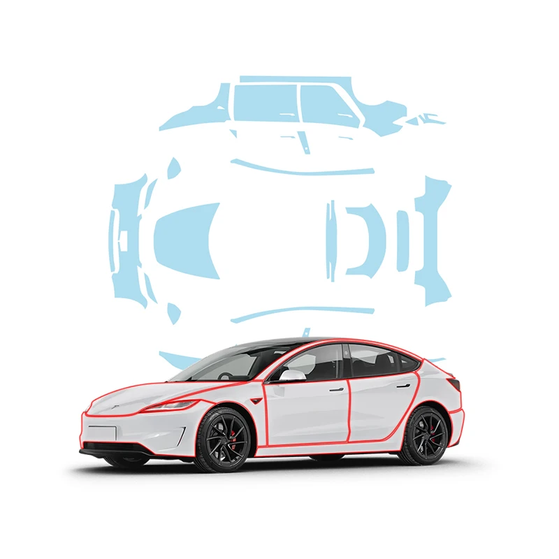 

PPF для Tesla Model 3, защитная пленка для краски, прозрачный комплект из ТПУ против царапин, автомобильные невидимые прозрачные аксессуары