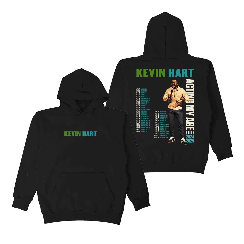 

Толстовки с капюшоном Kevin Hart Merch Acting My Age Tour, толстовка с капюшоном и длинными рукавами, женский и мужской пуловер