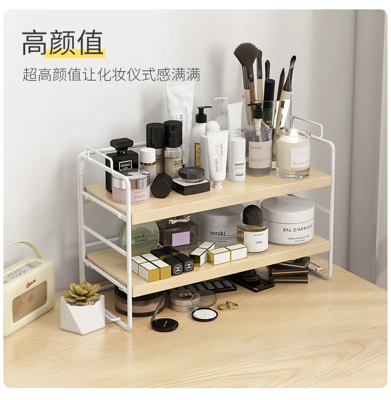 Desktop Storage Rack Desk Storage Office Multi-Layer Dormitory Desk Organization Dining Table Table Shelf Small Bookshelf