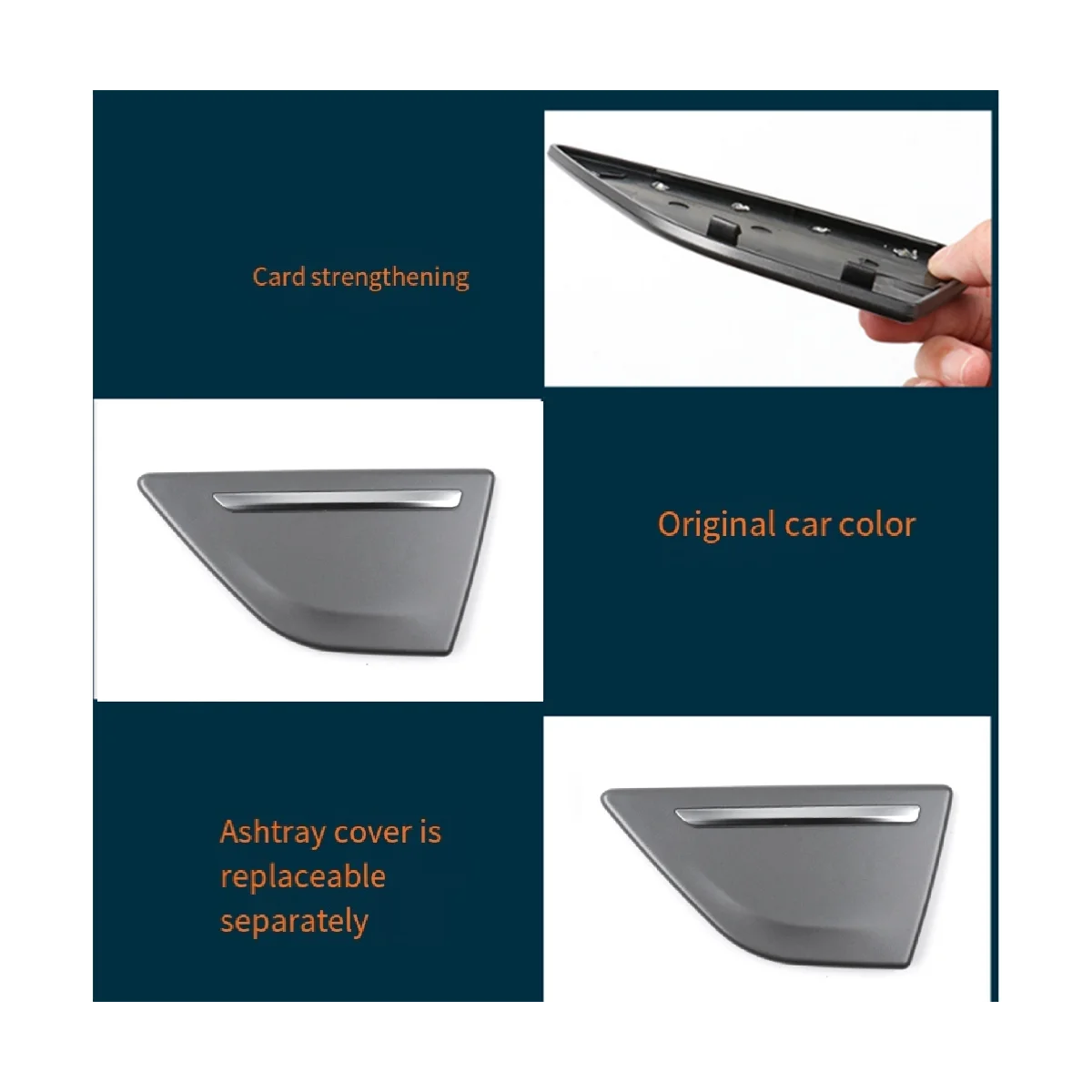 Car Interior Left Rear Door Ashtray Cover Replacement for BMW 7 Series G11 G12 730Li 740Li 750Li 760Li 2016-2022 Grey