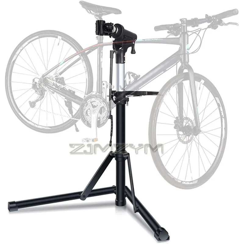 

60 Pounds Capacity Bicycle Repair Stand Foldable Road Bike Work Rack Aluminum Alloy Lightweight Bike Display Rack With Tool Tray