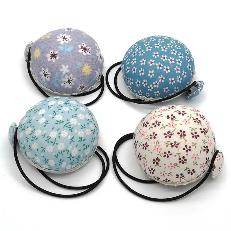 Pumpkin Ball Shaped Needle Pin Cushion Wrist Pincushion Wrist Strap Stitch Needlework Sewing Mat Craft Sewing Pin Supplies