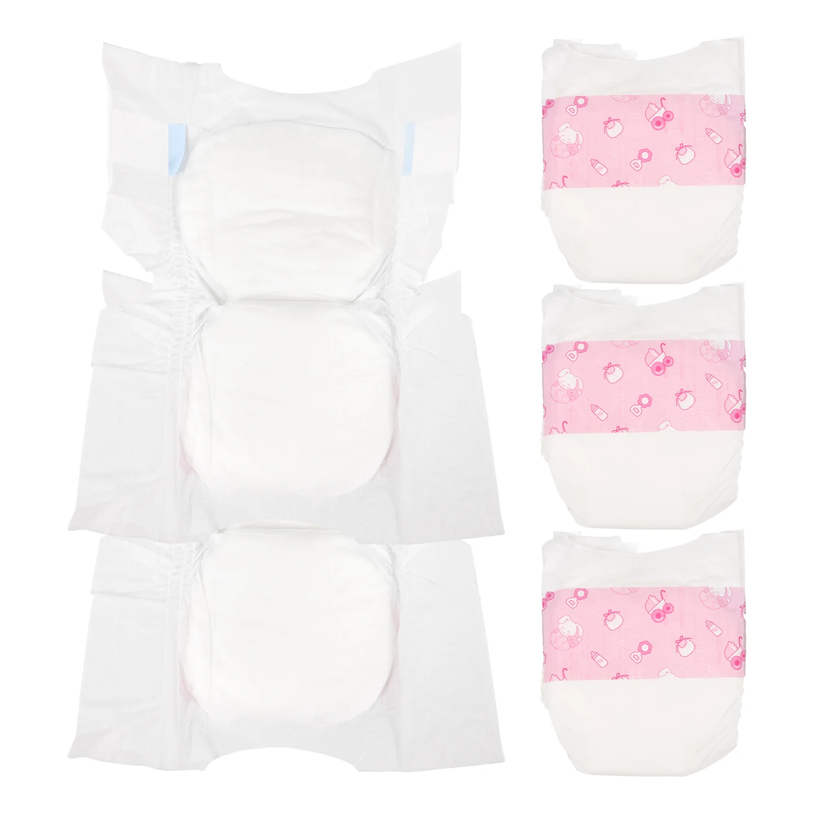 5 Pcs Diapers Toy Baby Stuff Nappies Pee Paper for Dolls Toys Reborn Accessories Newborn