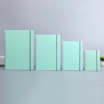 A6 A5 B5 A4 Green Spiral Book Coil Notebook To-Do Lined DOT Blank Grid Paper Journal Diary Sketchbook For School Stationery