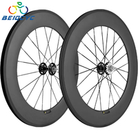 Carbon Fixed Gear Wheelset 700c 88mm Single Speed Fixed Gear Wheel 23mm Fixie Wheelset Clincher Fixie Bike Wheels
