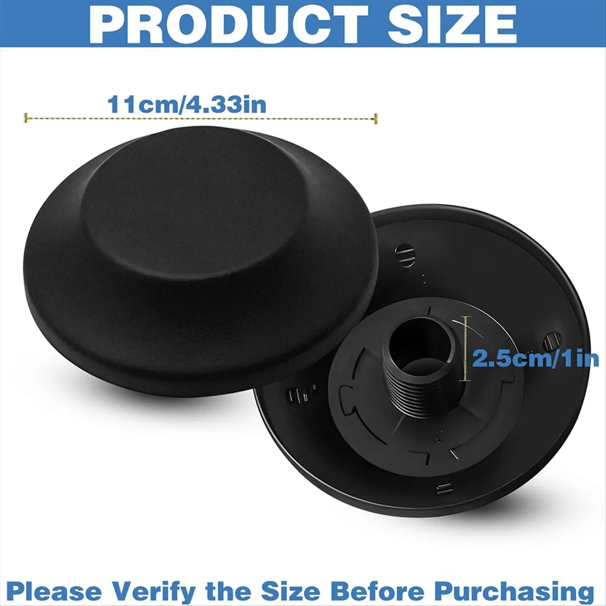 B-est 2Pcs Patio Umbrella Tip Caps Replacement Part Outdoor Cantilever Umbrella Top Cap for Pole Handle