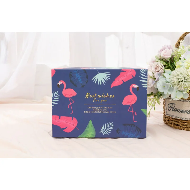 Customized Flamingo Birthday Box Children's Day Stationery Graduation Box Back-to-School Toy Box Source Factory