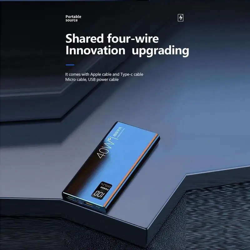 Mobile Power Bank Fast Charging Mobile Bank Portable Cell Phone Charger With Digital Display High Capacity 10000mAh Mobile Power