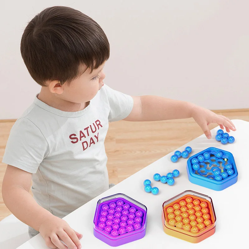 IQ Mini Bead Board Game Educational Learning Pocket Game Toys Stress Reducing Toys Children's  Challenges Thinking Logic Game