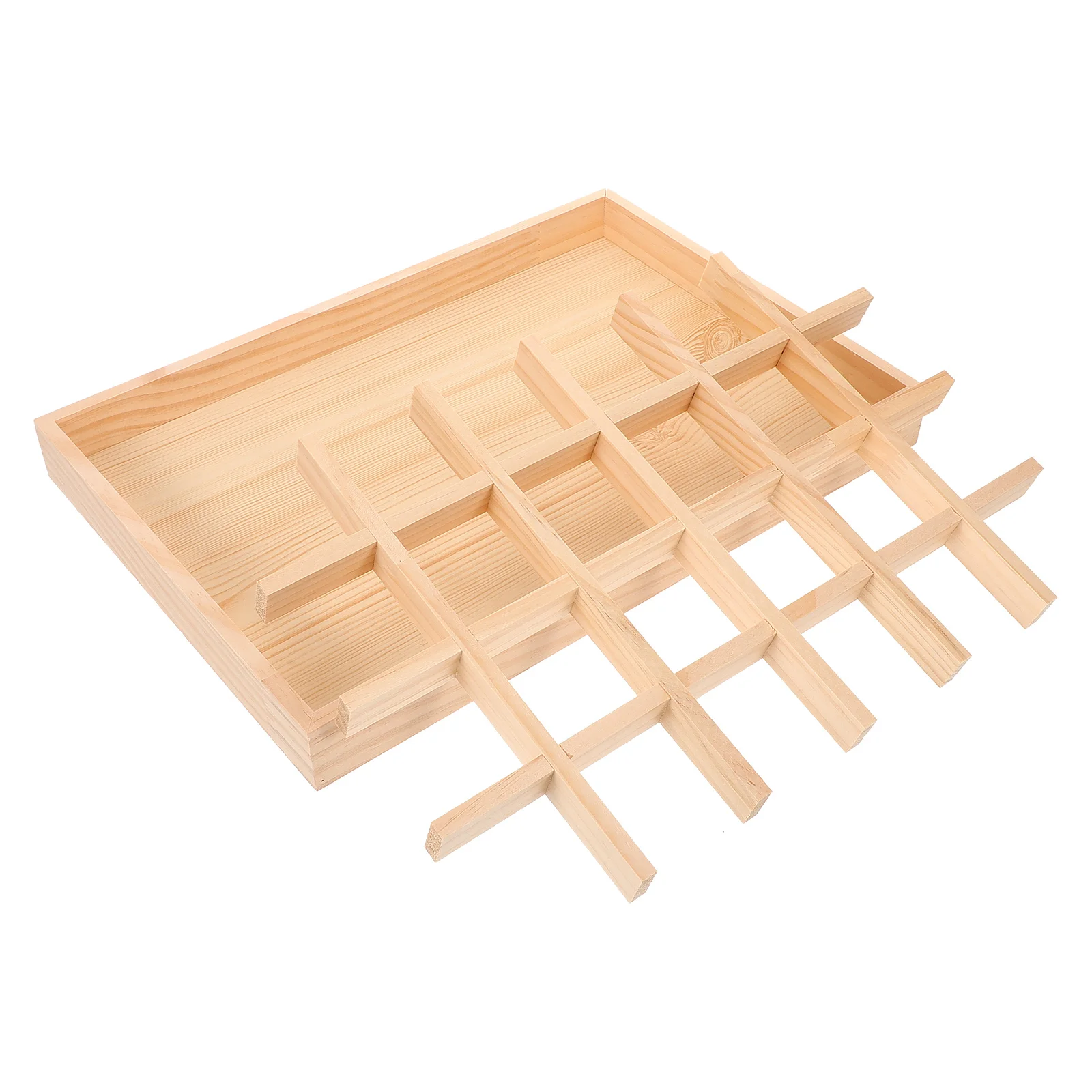 

Поднос-органайзер для ювелирных изделий, 24 слота, бамбуковый поднос для ювелирных изделий для колец, серег, ожерелий, ящик-органайзер, держатель для сережек