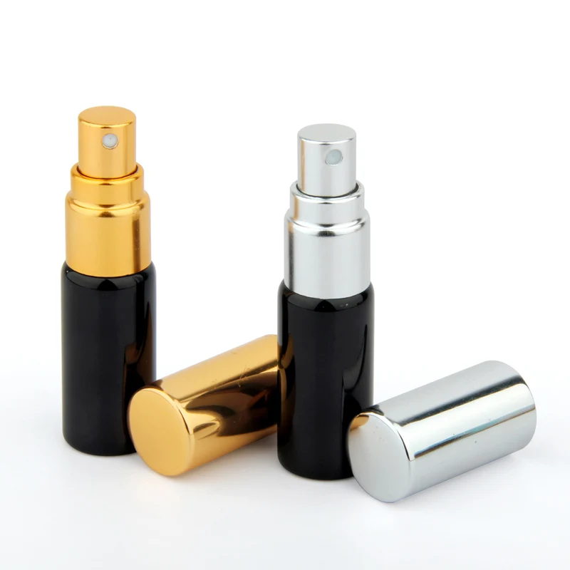50 ชิ้น 5 มิลลิลิตรมินิขวดน้ําหอมแบบพกพาสเปรย์ขวดคอนเทนเนอร์เครื่องสําอางที่ว่างเปล่า Travel อลูมิเนียมน้ําหอม Atomize