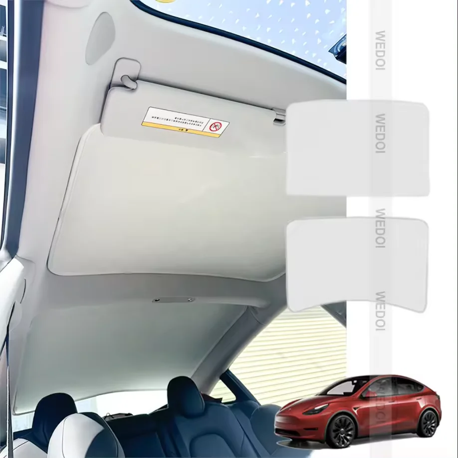 

Новый солнцезащитный козырек на крышу для 2024 Tesla Model 3 Ice Crystal Автомобильный люк на крыше Солнцезащитный козырек на крышу автомобиля для Highland Model 3 Комплект из 2 предметов