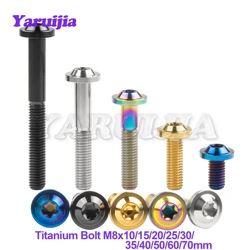 Yaruijia Titanium Bolt M8x10/15/20/25/30/35/40/50/60/70mm Torx Head Screws for Motorcycle Riding Modification Fasteners