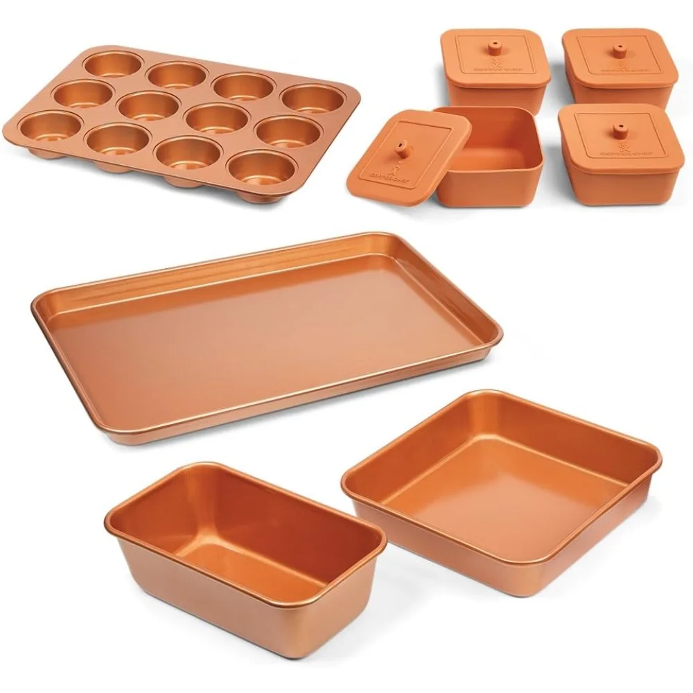 

Copper Chef Nonstick Oven Bakeware, 12-Piece Set, Copper
