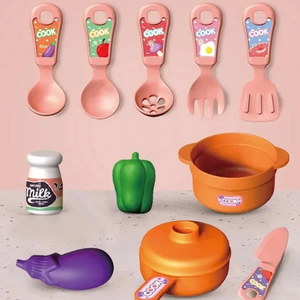 New Mini Children Kitchen Set Cook Food Simulated Kitchen Counter Play Set Tableware DIY Pretend Play Role Boys Girls