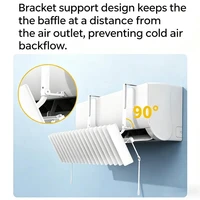 Déflecteur d'air réglable pour climatiseur mural, évite le soufflement direct, pare-vent universel, installation facile 4