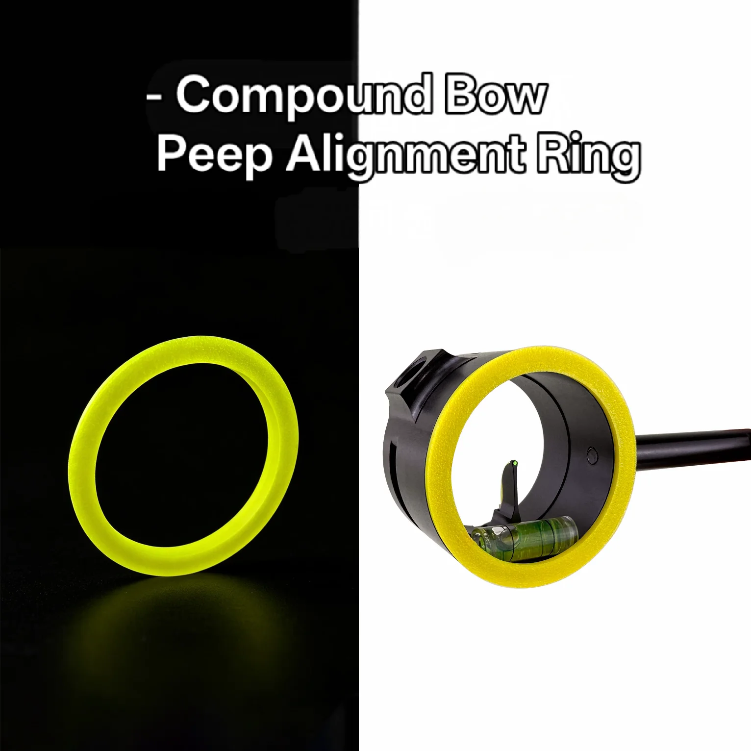 Anneau de centrage fluorescent pour arc composite, compatible avec les viseurs IQ 5 Pin/Trophy Ridge Digital React/Axcel/AV31/AV41/AVX31