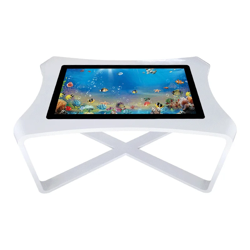 Popular Bar Coffee Game Multi Screen Android Smart Interactive Touch Table With 4K Resolution And Wireless Charging