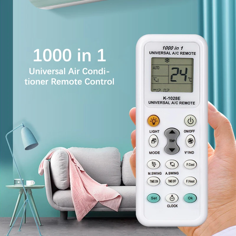 Universal K-1028E Low Power Consumption 1000 In 1 Air Condition Remote LCD A/C Remote Control Controller