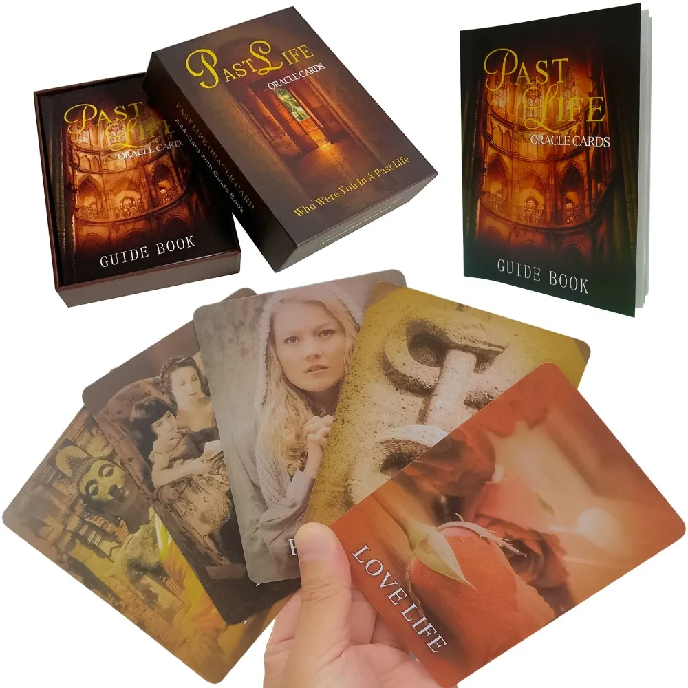 

Past Life Oracle Deck In Rigid Box 44 Pcs Oracle Cards with Guidebook for Beginners 12*8.6cm