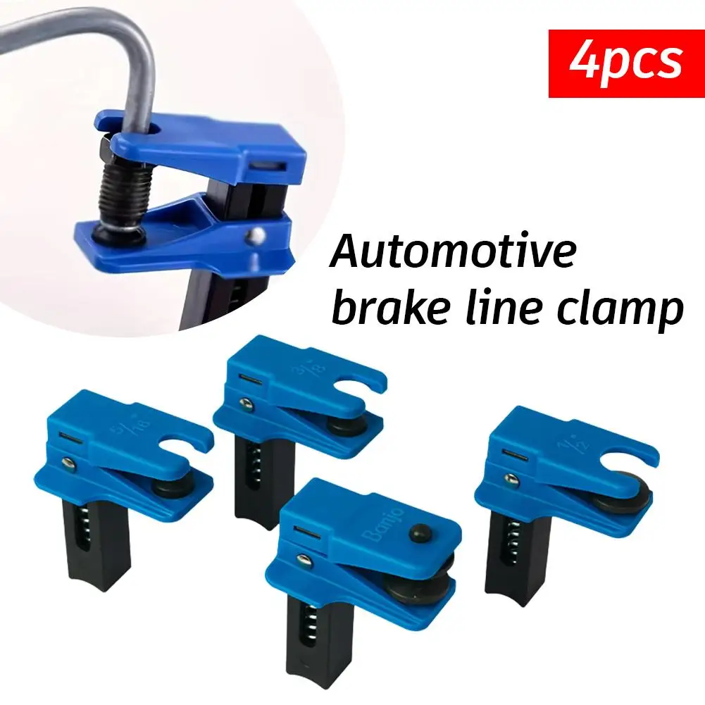 4Pcs Car Brake Fluid Line Plugs Banjo Bolt Stoppers Leak-Proof Oil Spill Prevention Fuel Line Repair Clamp Tool
