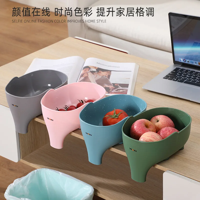 Elephant Drain Basket Multi-purpose Kitchen Storage Drain Basket Household Fruit and Vegetable Basket Plastic Storage Basket