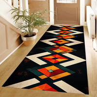 Geometric Runner Rug Mid Century Modern Art Kandinsky Style Living Room Bedroom Bedside Carpet Home Decoration Rugs