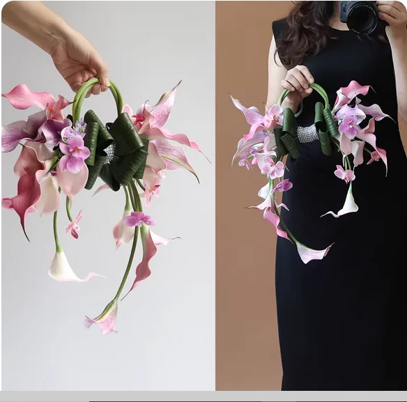 

Супер милый и сладкий бант с цветами, фотография, свадебное празднование, цветочная лицензионная фото-гирлянда розового и фиолетового цвета.