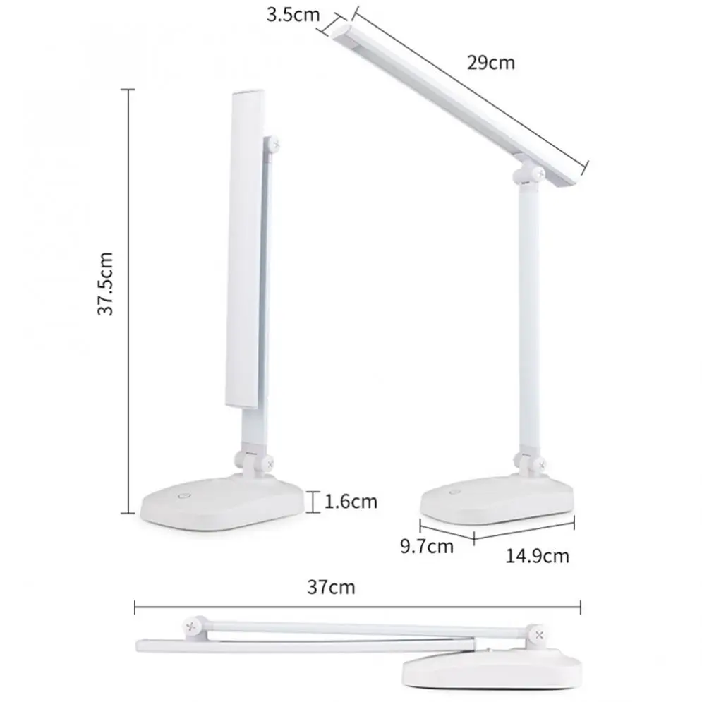 LED Desk Lamps Foldable Rechargeable Eye Protection Table Lamp Dimmable Level Touch Night Light for Bedroom Bedside Reading