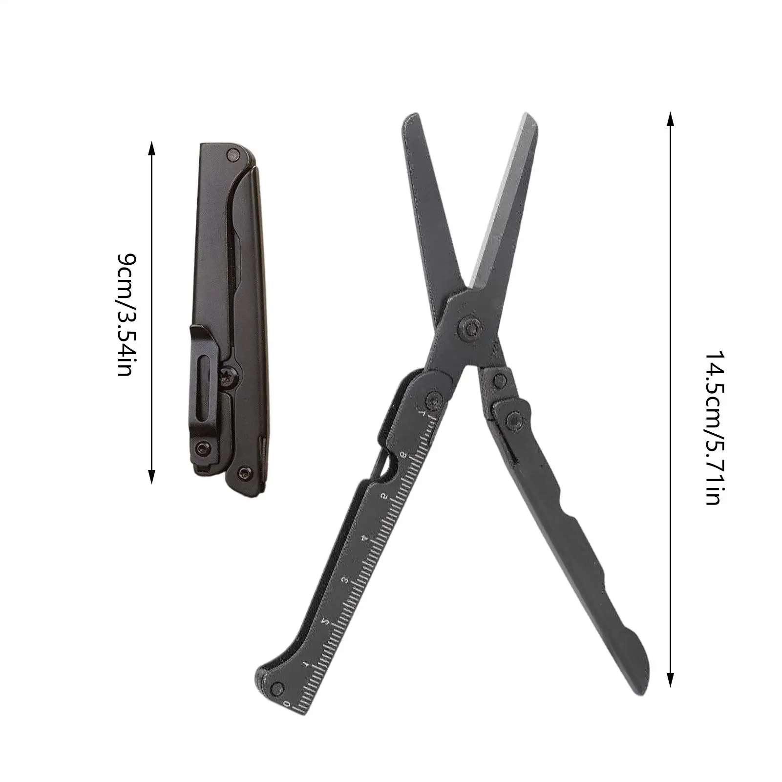 مقص قابل للطي للسفر في الهواء الطلق مقص الصيد مقص مقاوم للصدأ للتغليف اليومي للمنزل والمكتب والنزهات المدرسية