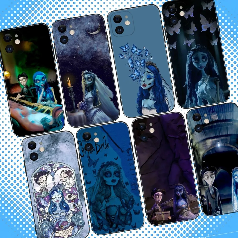 

C-Corpse Bride Victor Phone Case For iPhone 16,15,14,13,12,11,Pro,Max,Plus,X,XS,XR,SE,8,7,Mini,Soft Silicone Black Case