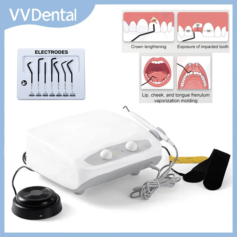 

VVDental Portable Electrosurgical Unit High Frequency Electrosurgery Machine Scalpel Electricity Knife With 7pcs Electrode
