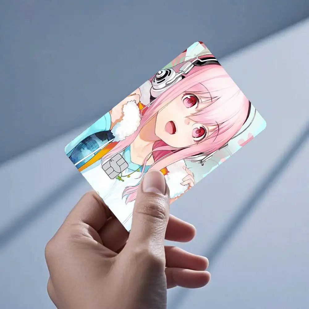 

S-Super S-Sonico 4pcs 1Set Film Skin for Debit Credit Bank Visa Card Decal Cover